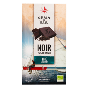 Tablette de chocolat noir Thé Earl Grey BIO - Grain de Sail - packaging - recto