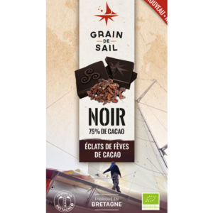 Noir éclats de fèves de cacao